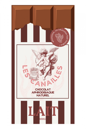 Chocolat au lait aphrodisiaque Tablette 100g Les canailles 2 aphrodisiaque chocolat noir