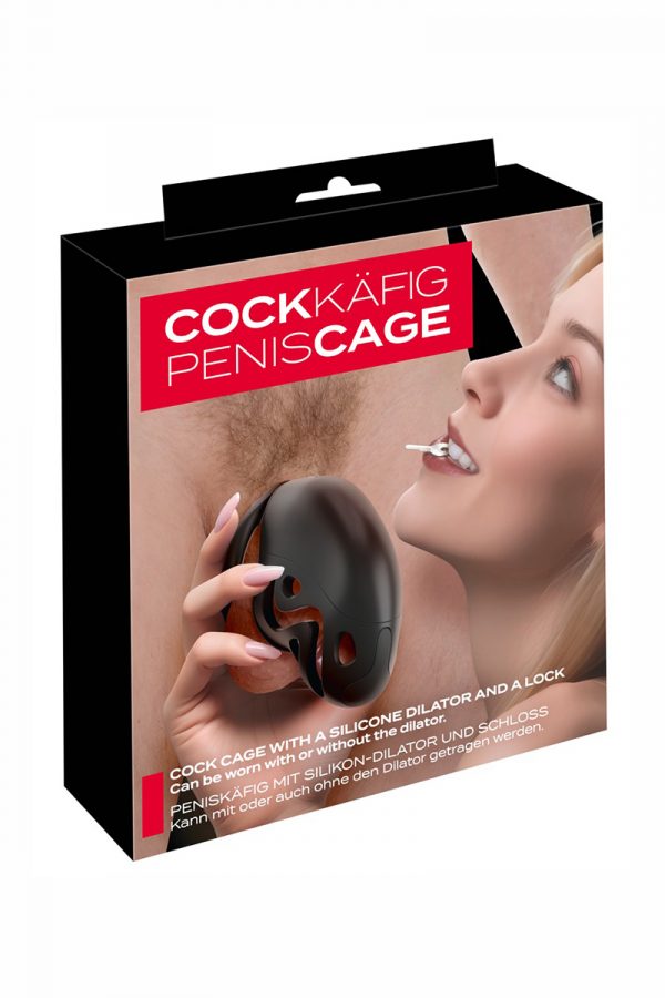 Cage de chasteté BDSM avec dilatateur urétral flexible pour stimulation