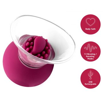 Pompe pour clitoris et tétons rotative et vibrante She.E.O. 2 pompe stimulante rechargeable pour femme