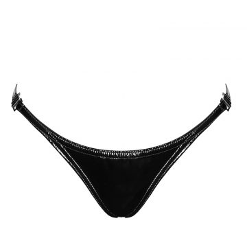 String vinyle Dominae Noir Handmade 2 string fetish