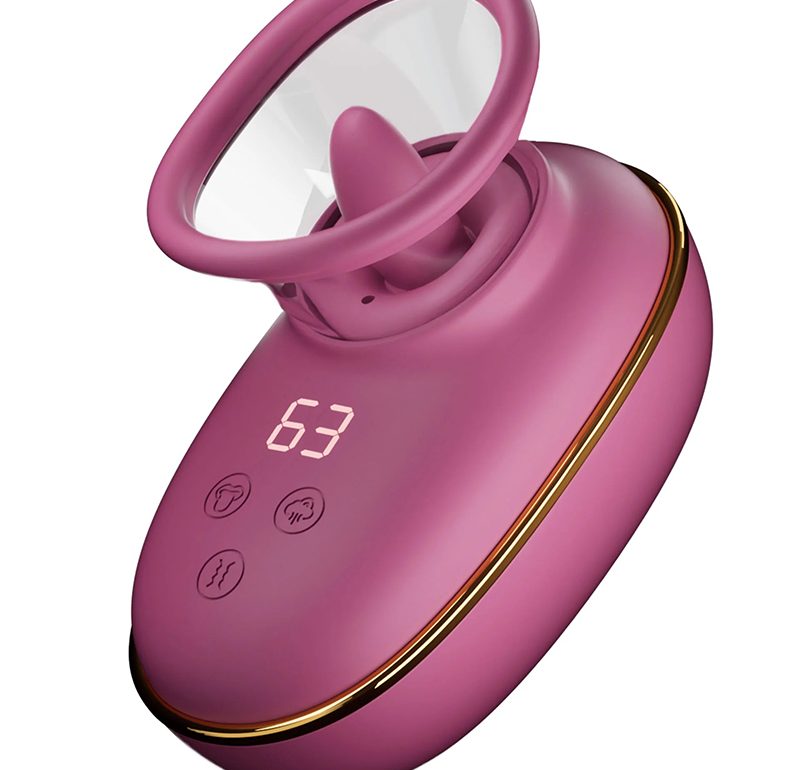 Pompe clitoridienne léchage et vibrations She.E.O 1 Pompe clitoridienne automatique She.E.O avec succion, léchage et vibrations, silicone premium et étanche IPX6