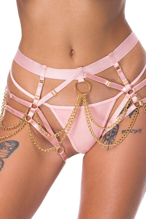 lingerie sexy String harnais rose Bad Kitty lingerie sexy femme