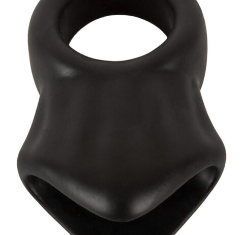Cock Ring avec Ball Stretcher en silicone Erecto