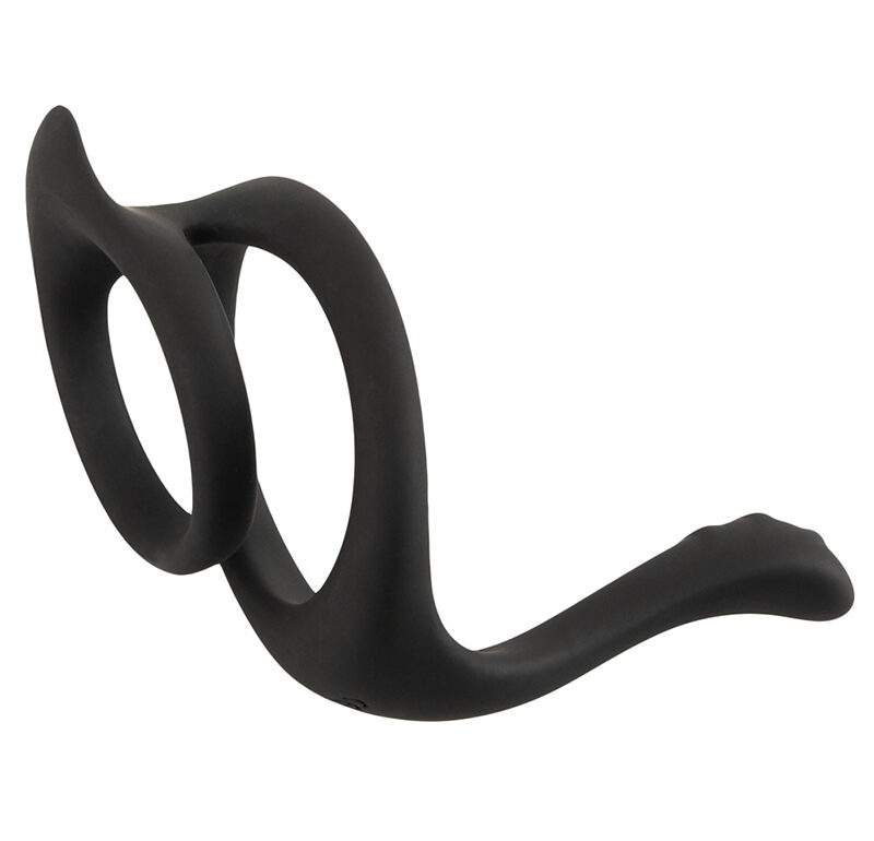 Cock Ring Pénis et Testicules avec Stimulateur Périnéal – Erecto 1 Cock ring pénis et testicules Erecto en silicone