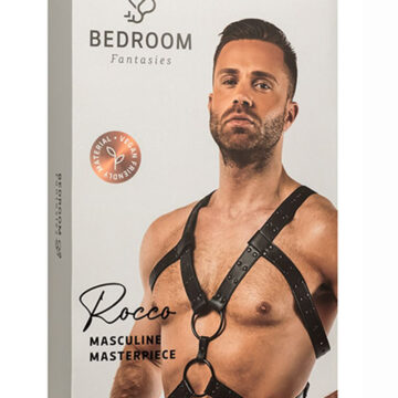 Harnais bondage Rocco Bedroom Fantasies 4 Harnais BDSM homme Rocco avec sangles d'épaules et ceinture réglable