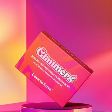 Kit de messages personnalisable Glimmers Love To Love 3 Carte à gratter avec message personnalisé Glimmers