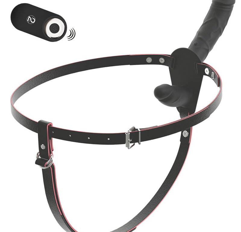 Double gode ceinture vibrant télécommandé - You2Toys 1 Double gode ceinture vibrant télécommandé You2Toys