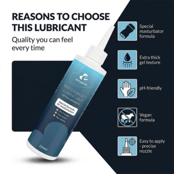 Gel pour Masturbateur Extra Smooth 250 ml – EasyGlide 3 Gel masturbateur à base d’eau EasyGlide