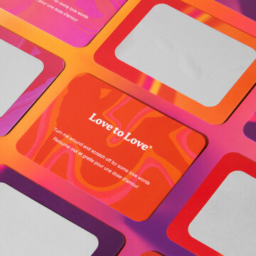 Kit de messages personnalisable Glimmers Love To Love 2 Kit de cartes à gratter pour couple Glimmers