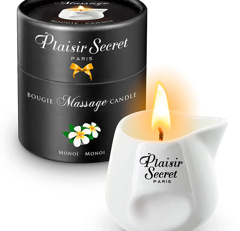 Bougie de massage gourmande Monoi - Plaisir secret 1 Bougie de massage Monoï Plaisir Secret 80 ml