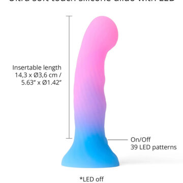 Dildo Led Candy Loop - Love to Love 2 Effets LED multicolores du gode lumineux Candy Loop collection Neon Art