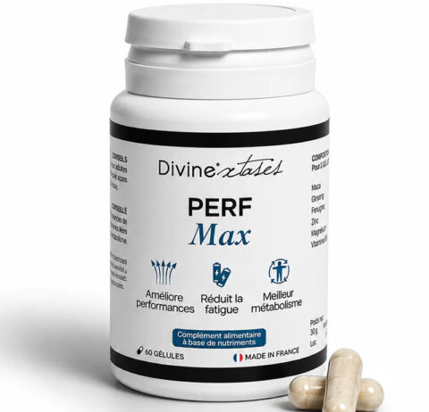 Complément alimentaire Perf Max booster sexuel homme Divinextases pour la vitalité masculine